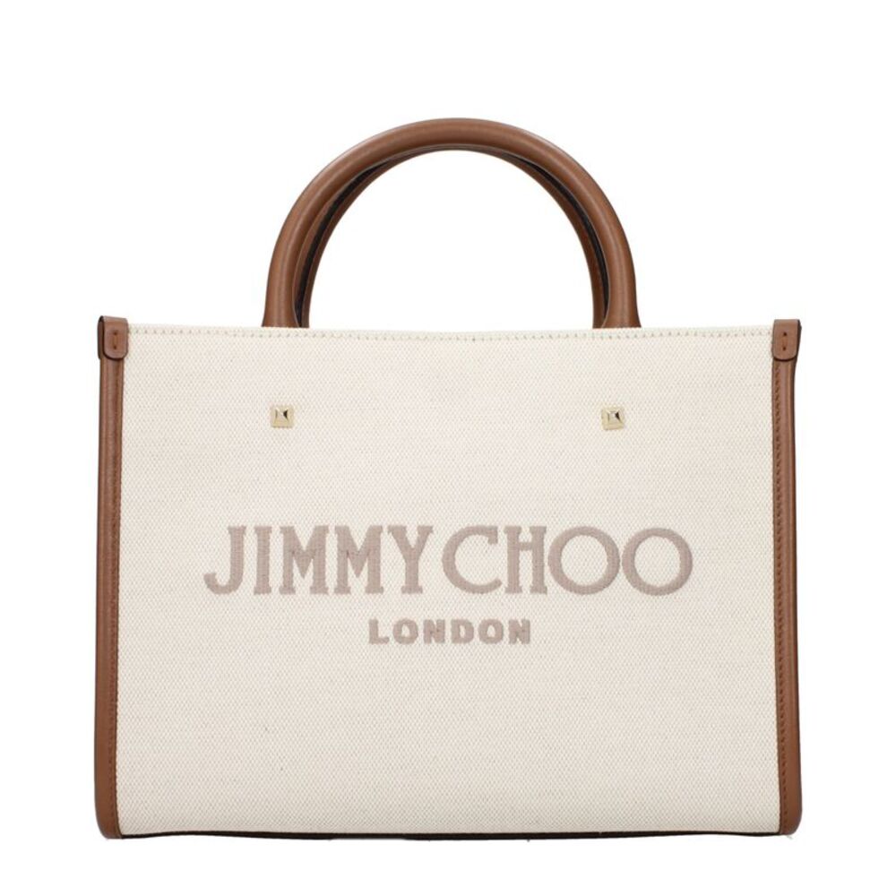 Jimmy Choo Beige Fabric Women's Handbag